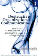 Destructive Organizational Communication: Processes, Consequences, and Constructive Ways of Organizing