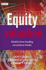 Equity Valuation – Models from Leading Investment Banks