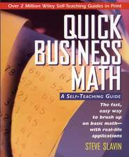 Quick Business Math – A Self–Teaching Guide