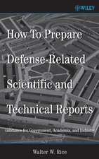 How To Prepare Defence–Related Scientific and Technical Reports