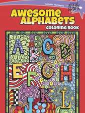 Spark Awesome Alphabet Coloring Book: Eye-Popping Designs on a Dramatic Black Background