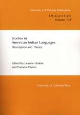 Studies in American Indian Languages – Description & Theory