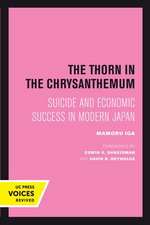 The Thorn in the Chrysanthemum – Suicide and Economic Success in Modern Japan