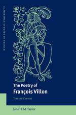 The Poetry of François Villon: Text and Context