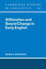 Alliteration and Sound Change in Early English