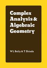 Complex Analysis and Algebraic Geometry