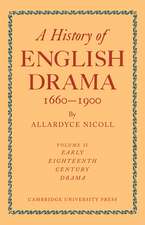 History of English Drama, 1660–1900