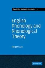 English Phonology and Phonological Theory: Synchronic and Diachronic Studies