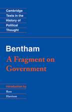 Bentham: A Fragment on Government