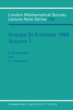 Groups St Andrews 1989: Volume 1