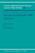 Groups St Andrews 1989: Volume 2