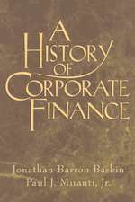 A History of Corporate Finance