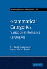 Grammatical Categories: Variation in Romance Languages