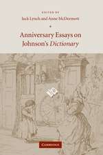 Anniversary Essays on Johnson's Dictionary