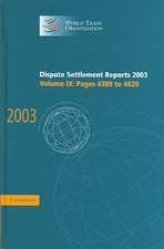 Dispute Settlement Reports 2003