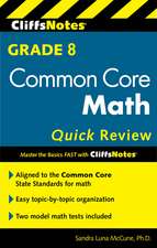 CliffsNotes Grade 8 Common Core Math Review