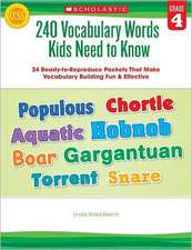 240 Vocabulary Words Kids Need to Know: Grade 4