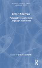 Error Analysis: Perspectives on Second Language Acquisition