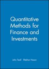 Quantitative Methods for Finance and Investments