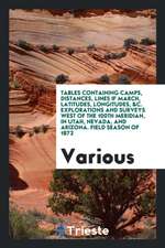 Tables Containing Camps, Distances, Lines If March, Latitudes, Longitudes, &c. Explorations and Surveys West of the 100th Meridian, in Utah, Nevada, a