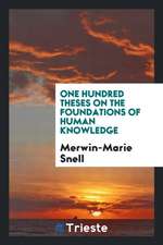 One Hundred Theses on the Foundations of Human Knowledge