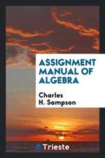 Assignment Manual of Algebra