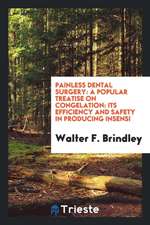 Painless Dental Surgery: A Popular Treatise on Congelation: Its Efficiency and Safety in Producing Insensi