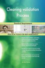 Cleaning validation Process Standard Requirements