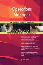 Operations Manager A Complete Guide - 2019 Edition