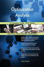 Optimization Analysis A Complete Guide - 2019 Edition