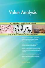 Value Analysis A Complete Guide - 2019 Edition