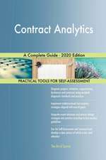 Contract Analytics A Complete Guide - 2020 Edition