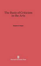 The Basis of Criticism in the Arts