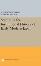 Studies in the Institutional History of Early Modern Japan