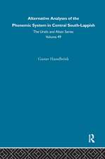 Alternative Analysis of the Phonemic System in Central South-Lappish