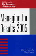 Managing for Results 2005