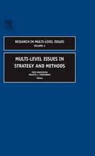 Multi–Level Issues in Strategy and Methods