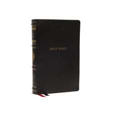 NKJV, Personal Size Reference Bible, Sovereign Collection, Genuine Leather, Black, Red Letter, Comfort Print