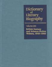 Dictionary of Literary Biography: British Fantasy and Science Fiction Writers 1918-1960