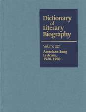 Dictionary of Literary Biography: American Song Lyricists 1920-1960