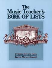 Music Teacher′s Book of Lists