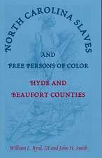 North Carolina Slaves and Free Persons of Color