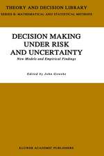 Decision Making Under Risk and Uncertainty: New Models and Empirical Findings