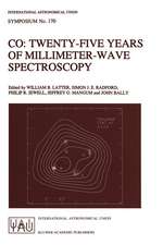 CO: Twenty-Five Years of Millimeter-Wave Spectroscopy: Proceedings of the 170th Symposium of the International Astronomical Union, Held in Tucson, Arizona, May 29–June 5, 1995