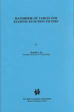 Handbook of Tables for Elliptic-Function Filters