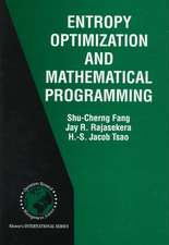 Entropy Optimization and Mathematical Programming