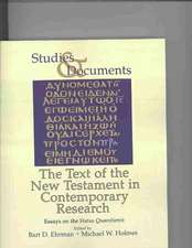 The Text of the New Testament in Contemporary Research