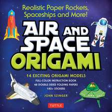 Air and Space Origami Kit: Realistic Paper Rockets, Spaceships and More! [Kit with Origami Book, Folding Papers, 185+ Stickers]