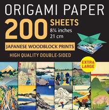 Origami Paper 200 sheets Japanese Woodblock Prints 8 1/4": Extra Large Tuttle Origami Paper: Double Sided Origami Sheets Printed with 12 Different Prints (Instructions for 6 Projects Included)