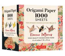 Origami Paper 1,000 sheets Kimono Patterns 4" (10 cm): Tuttle Origami Paper: Double-Sided Origami Sheets Printed with 12 Different Designs (Instructions Included)